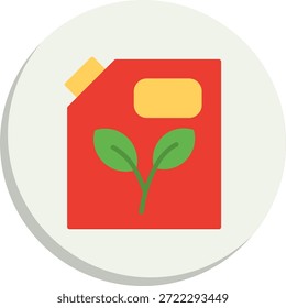 Icono de estilo de círculo plano de combustible ecológico