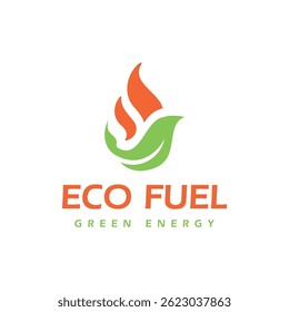 eco fuel green energy solution logo design creative bio fuel renewable energy concept