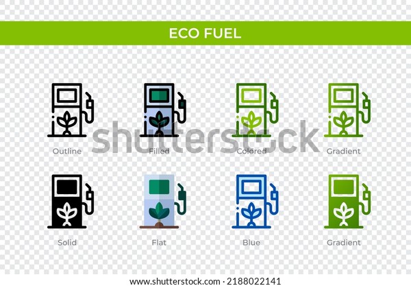 Eco fuel icon in\
different style. Eco fuel vector icons designed in outline, solid,\
colored, filled, gradient, and flat style. Symbol, logo\
illustration. Vector\
illustration