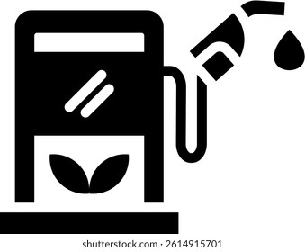 Eco Fuel Icon Glyph Vector Illustration