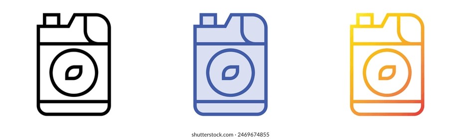 eco fuel icon. Linear, Blue Fill and Gradient Style Design Isolated On White Background
