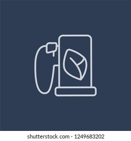 Eco fuel icon. Eco fuel linear design concept from Ecology collection. Simple element vector illustration on dark blue background.