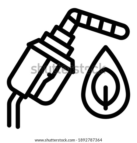 Eco fuel icon. Outline eco fuel vector icon for web design isolated on white background