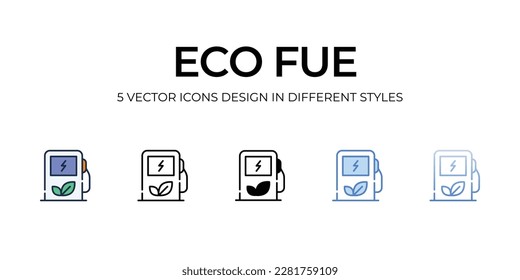 Eco Fuel icon. Suitable for Web Page, Mobile App, UI, UX and GUI design.