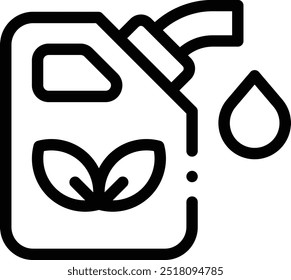 eco fuel icon. Thin Linear Style Design Isolated On White Background