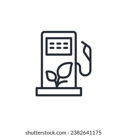 eco fuel icon. vector.Editable stroke.linear style sign for use web design,logo.Symbol illustration.