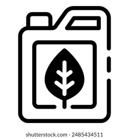 Eco Fuel Line Icon Symbol