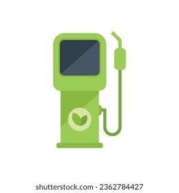 Eco fuel pump icon flat vector. Smart money. Digital home isolated