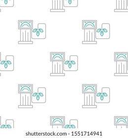 Eco fuel seamless pattern design, Repeat textile design. Fabric print.