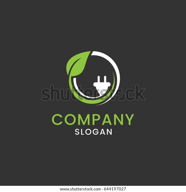 Eco fuel sign branding\
identity, corporate vector logo design template, isolated on a\
black background.