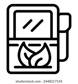 Eco fuel station icon outline vector. Network system. Eco energy grid