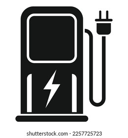 Eco fuel station icon simple vector. Clean nature. Solar plant