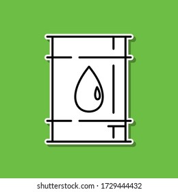 Eco fuel sticker icon. Simple thin line, outline vector of ecology icons for ui and ux, website or mobile application