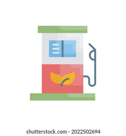 Eco fuel vector flat icon style illustration. EPS 10 file