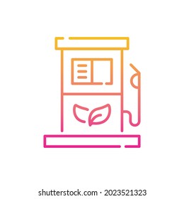Eco fuel vector gradient icon style illustration. EPS 10 file