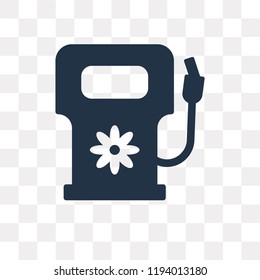 Eco fuel vector icon isolated on transparent background, Eco fuel transparency concept can be used web and mobile
