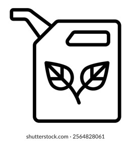 Eco Fuel Vector Line Icon Design