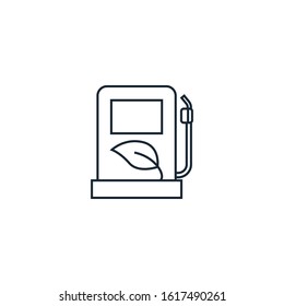 eco gas station creative icon. From Ecology icons collection. Isolated eco gas station sign on white background