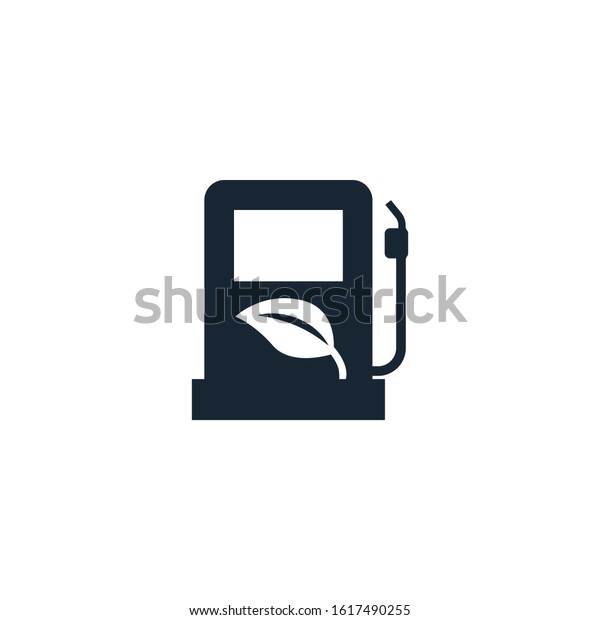eco gas station\
creative icon. From Ecology icons collection. Isolated eco gas\
station sign on white\
background
