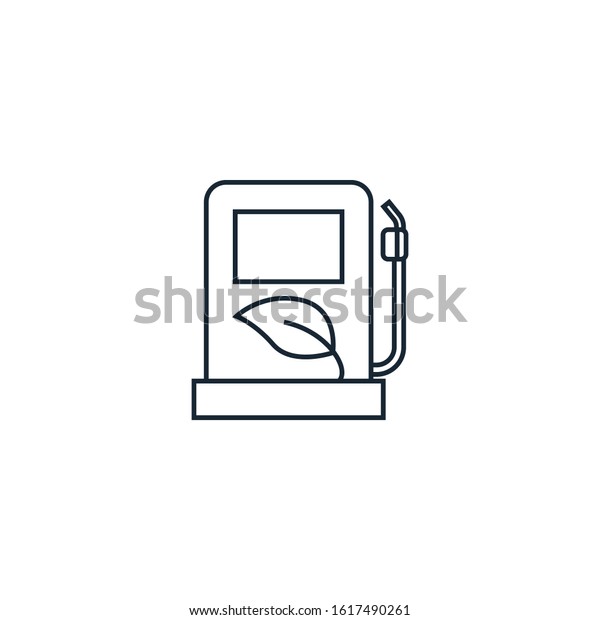eco gas station\
creative icon. From Ecology icons collection. Isolated eco gas\
station sign on white\
background