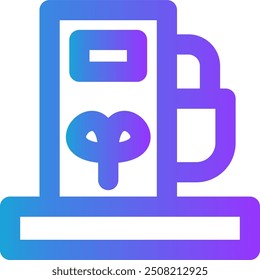 Öko-Gas Web-Symbol Vektorgrafik von Smart City-Symbol perfekter Farbverlauf-Linie Vektorhintergrund 