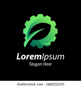 diseño de plantillas de logotipo de eco-engranajes