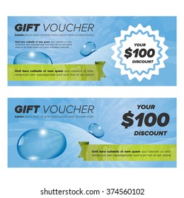 Eco gift voucher design concept