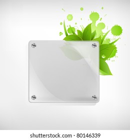 Eco Glass Background, Vector Illustration