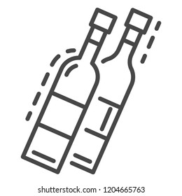 Eco glass bottle icon. Outline eco glass bottle vector icon for web design isolated on white background