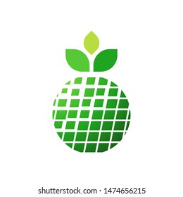 Eco Global Logo template vector clean world icon design