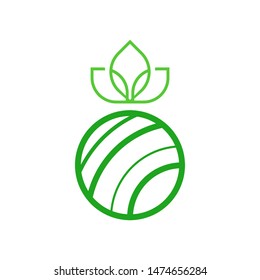 Eco Global Logo template vector clean world icon design