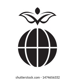 Eco Global Logo template vector clean world icon design