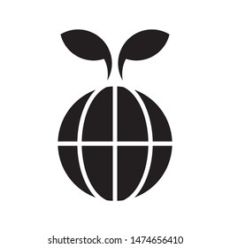 Eco Global Logo template vector clean world icon design
