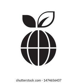 Eco Global Logo template vector clean world icon design