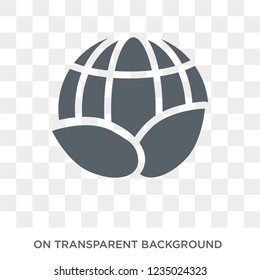eco globe icon. Trendy flat vector eco globe icon on transparent background from nature collection. 
