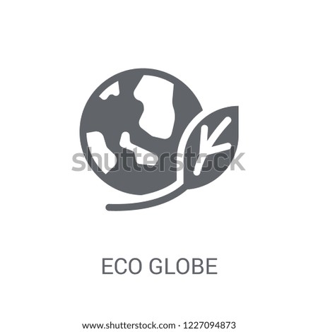 eco globe icon. Trendy eco globe logo concept on white background from Nature collection. Suitable for use on web apps, mobile apps and print media.