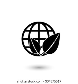 Eco globe -  vector icon