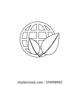 Eco globe  - vector icon