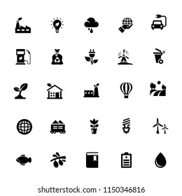 Eco Glyph Vector Icon Collection 