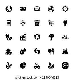 Eco Glyph Vector Icon Set 