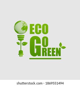 Eco go green concept. Eco friendly. Vector illustration EPS10.