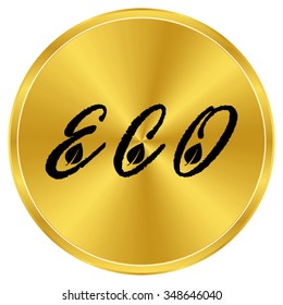 eco - gold vector icon