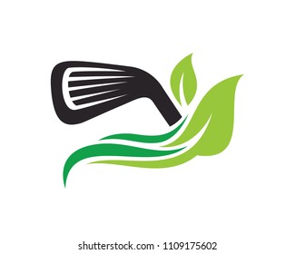 Eco Golf Logo Symbol Template Design Vector, Emblem, Design Concept, Creative Symbol, Icon