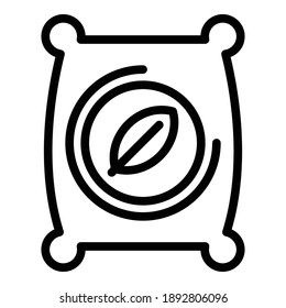 Eco grain sack icon. Outline eco grain sack vector icon for web design isolated on white background