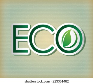 eco graphic design , vector illustration