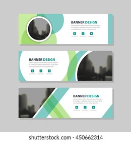 Eco Green Abstract Circle Corporate Business Banner Template, Horizontal Advertising Business Banner Layout Template Flat Design Set , Clean Abstract Cover Header Background For Website Design