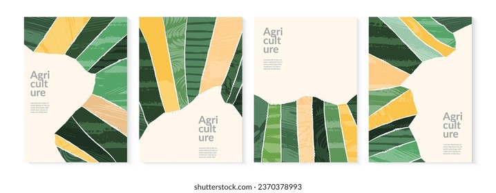 Eco green abstract vector background. Ecology poster, design of environment card template. Nature graphic pattern with texture. Organic illustration. Agriculture field page layout. Earth day brochure