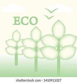 eco green background with yellow
