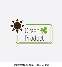 Eco green badge