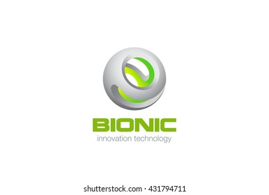Eco Green Bio Sphere Technology abstract Logo design vector template.
Web Bionic Internet creative business Logotype concept circle icon.